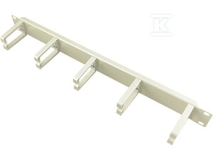 ORGANIZATOR KABLI 1U 19" 5 UCHWYT. SZARY