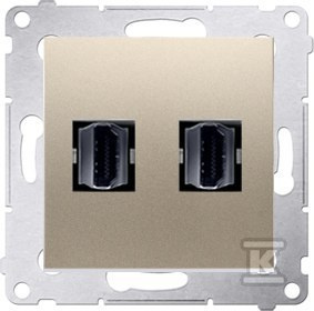 DGHDMI2.01/44 GNIAZDO SIMON54 ZŁOTY MAT