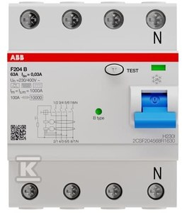 WYŁĄCZ.RÓŻNICOWO-PRĄ.4P, B, 63A, 30