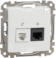 GN.RJ45/RJ11 5UTP BIAŁY SEDNA DES