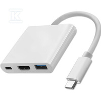 HUB 3.1 3W1/USB 3.0/HDMI 4K/USB-C 3.1 PD