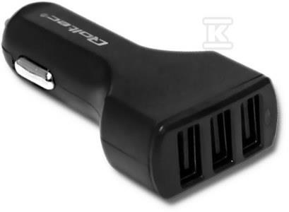 ŁADOWARKA SAMOCHODOWA 24W 5V 4.8A 3XUSB
