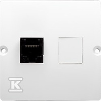 GN.KO.RJ45 POJ.5K.BIAŁE+RAM.BIAŁA