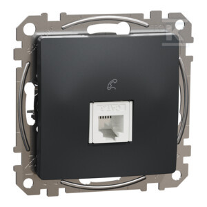 GN.TELEF.RJ11 CZARNY ANTRACYT SEDNA DES