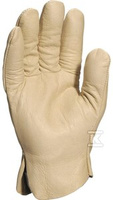 RĘKAWICE ZE SKÓRY LICO.BYDL.BEŻ.ROZ.8