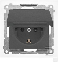 GN.1-KR.SCHUKO PRZ.U. GRAFIT.MAT SIMON55