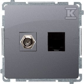 GN.ANTENOWE F+RJ45 K.6 STAL INOX BASIC