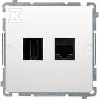 BMGHRJ45.01/11 GNIAZDO BASIC BIAŁY