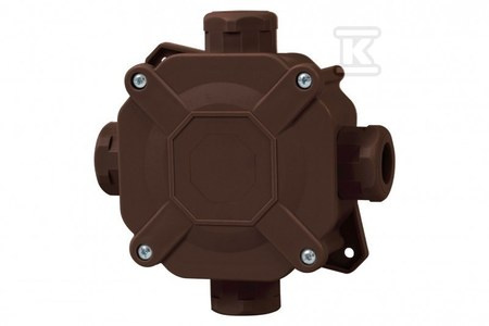 PUSZ.HER.11P 122X44X105 IP67 BRĄZOWA