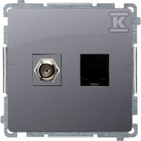 GN.ANTENOWE F+RJ45 K.6 STAL INOX BASIC