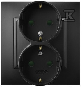 GN.2-KR.Z/U SCHUKO PRZ.RAM.CZARNY M.ARIA