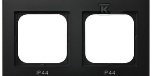 RAMKA 2-KR.ŁĄCZ.IP44 CZARNY MET.SONATA