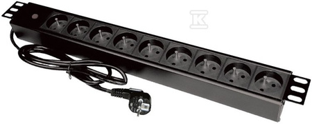 LISTWA ZASIL. 19" 9XCEE 7/5-7/7 LED 3M