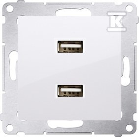 ŁADOWARKA 2XUSB 2.1A, 5V BIAŁA SIMON54