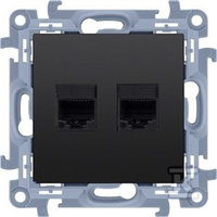 GN.KOMP.RJ45.5E+TELE.RJ11 CZARNY SIMON10