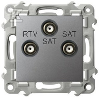 GN.RTV-SAT 2 WEJ.SAT. SZARY MAT SZAFIR