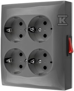 GN.2-KR.SCHUKO WŁ.SZARY AQUACLICK