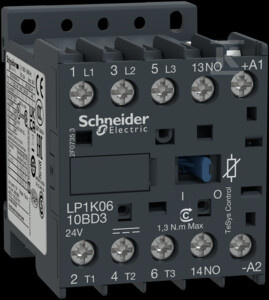 STYCZNI.MO.TE.K, 9A, 3P, 1NO, CEW.24VDC,