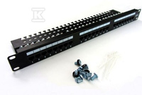 PATCH-PANEL 19" 24X RJ45 U/UTP KAT. 5E