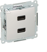 ŁADOWARKA 2XUSB 2.1A, 5V SREBRNY SIMON5