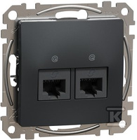 GN.KOMP.2XRJ45 5UTP CZARNY ANT.SEDNA DES