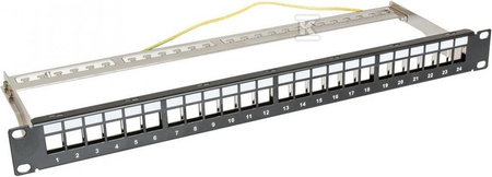 PANEL NIEWYPOSAŻONY 19" 1U, CZARNY