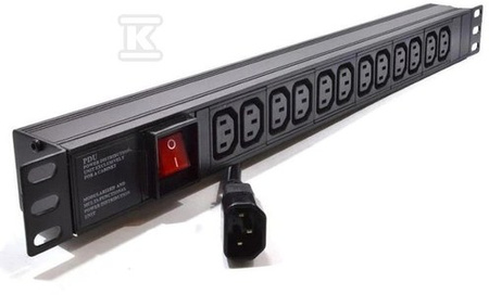 LISTWA ZASILAJĄCA 19'' 8XC13 Z WYŁĄCZ