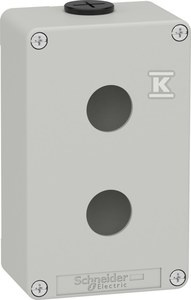 KASETA STEROWNIKA, SZARA, 2 OTWORY