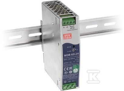 WDR-60-48 ZASILACZ NA SZYNĘ DIN 60W 48V