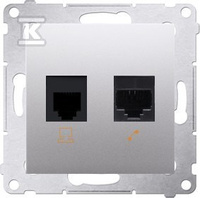 GN.KOMP.RJ45+TELEF.RJ12 SREB.MAT SIMON54