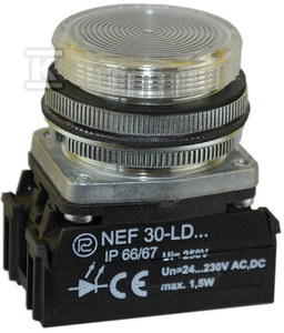 LAMP.NEF30LD/24V-230V BIAŁA