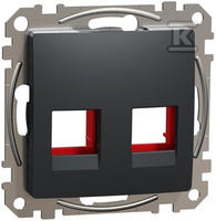 PŁYT.2XRJ45 KRONE CZARNY ANTRA.SEDNA DE