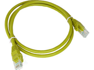 PATCH-CORD U/UTP KAT.6A LSOH 1.0M ŻÓŁ