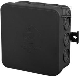 E12 PUSZ.N/T 85X85X39 12MEMB.CZARNY IP55