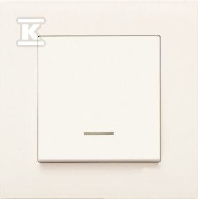 PRZYCISK PODŚWIETLANY KARRE BIAŁY