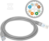 PATCH-CORD U/UTP KAT.6A LSOH 2.0M SZARY