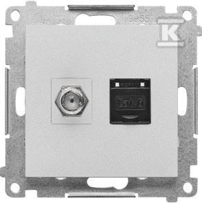 GN.ANTE."F"+RJ45 K.6 ALU.MAT SIMON55