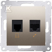 GN.KOMP.RJ45+TELEF.RJ12 ZŁO.MAT SIMON54