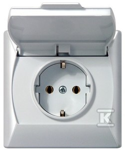 GN.1-KR.Z/U IP44 SCHUKO KL. AKCENT BIAŁ