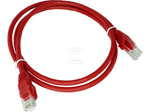 PATCH-CORD U/UTP KAT.6 PVC 5.0M CZERWONY