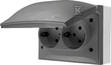GN.2-KR.Z/U SCHUKO PRZ.SZARY AQUACLICK