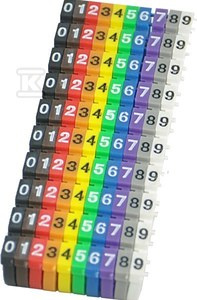 OZNACZNIKI KABLI 0-9 6-7MM CZARNE