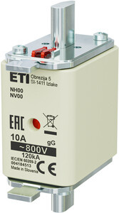 WKŁADKA NH00 GG 10A/800V
