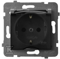 GN.1-KR.Z/U SCHUKO IP44 TRA.SZARY M.ARIA