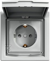 GN.1-KR.SCHUKO IP44 ALU ASFORA