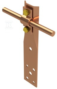 UCHWYT PROSTY Z BLASZKĄ: H=6CM /CU/