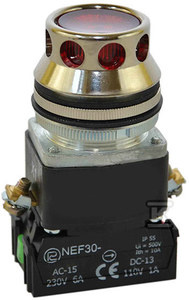 PRZYC.NEF30-KLD 2X/24V-230V CZERWONY