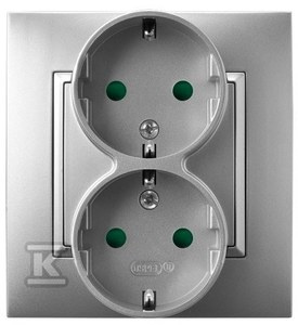 GN.2-KR.Z/U SCHUKO PRZ.Z RAM.SREBRO ARIA