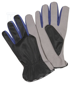 RĘKAWICE POLIESTER/ZAMSZ OD SPODU R.10