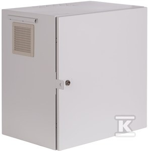 SZAFA19"12UX600X400,DRZ.PEŁNE,ZEW,SZARA